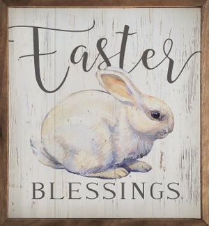 Easter Blessings Bunny Whitewash